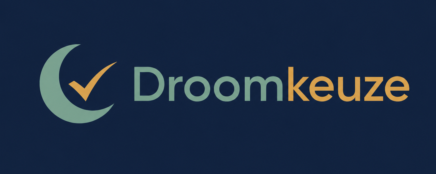 Logo van Droomkeuze met een maan en vinkje